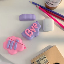 AirPod 2 Case 3D HI BYE Cloud Letter Cartoon Soft Silicone Wireless Earphone Cases For   Airpods Case Cute Cover VELNIX