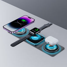 3 IN 1 Magnetic Folding Wireless Charger Station For IPhone Transparent Fast Charging For IWatch And Airpods CJ