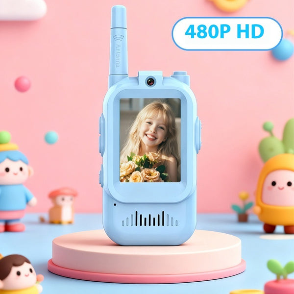 Mini Video Wireless Walkie Talkies For Kids Handheld 2 Pack Rechargeable Intercom Cam Outdoor Family Games Gift For Boys Girls VELNIX