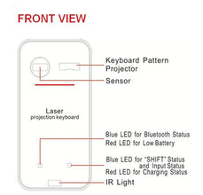 LEING FST Virtual Laser Keyboard Bluetooth Wireless Projector Phone Keyboard For Computer Pad Laptop With Mouse Function VELNIX