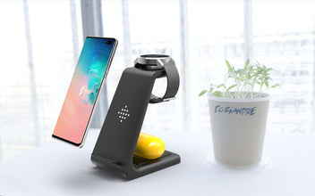 3 In 1 Fast Charging Station Wireless Charger Stand Wireless Quick Charge Dock For Phone Holder VELNIX