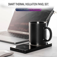 2 In 1 Heating Mug Cup Warmer Electric Wireless Charger For Home Office Coffee Milk VELNIX
