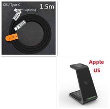 3 In 1 Fast Charging Station Wireless Charger Stand Wireless Quick Charge Dock For Phone Holder VELNIX