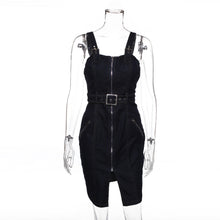 Zip Belt Adjuster Sling Pack Hip Denim Dress VELNIX