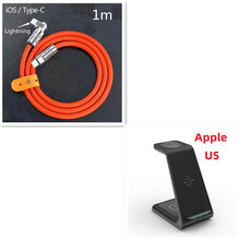 3 In 1 Fast Charging Station Wireless Charger Stand Wireless Quick Charge Dock For Phone Holder VELNIX