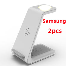 3 In 1 Fast Charging Station Wireless Charger Stand Wireless Quick Charge Dock For Phone Holder VELNIX