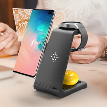 3 In 1 Fast Charging Station Wireless Charger Stand Wireless Quick Charge Dock For Phone Holder VELNIX