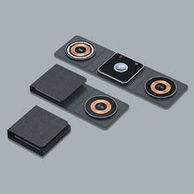 3 IN 1 Magnetic Folding Wireless Charger Station For IPhone Transparent Fast Charging For IWatch And Airpods CJ
