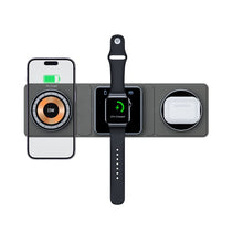 3 IN 1 Magnetic Folding Wireless Charger Station For IPhone Transparent Fast Charging For IWatch And Airpods CJ