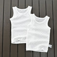 Kids' White Cotton Love Pattern Sport Undershirt Breathable Sleeveless Top Summer 2-piece Set Children's Clothing DSers