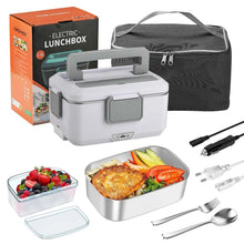1.5L-2.5L 60W-90W Electric Heating Lunch Box 12/220V Stainless Steel Liner Portable Food Heater Bento Box Food Container for Car VELNIX