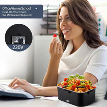 OWJHE 1.8L 75W Electric Heating Lunch Box 24/220V Stainless Steel Liner Portable Food Heater Bento Box Food Container for Car VELNIX