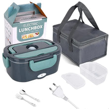 2 in 1 Car Home 12V 24V 110V 220V Electric Lunch Box Portable Picnic School Food Heating Warmer Container Stainless Steel Set VELNIX