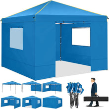 3x3m Folding Gazebo Waterproof Gazebo Party Tent With 4 Side Wall Pop Up Garden Awning Anti-UV For Outdoor Garden Courtyard Tent VELNIX