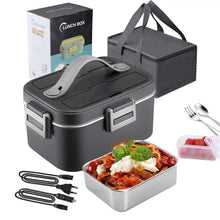 OWJHE 1.8L 75W Electric Heating Lunch Box 24/220V Stainless Steel Liner Portable Food Heater Bento Box Food Container for Car VELNIX