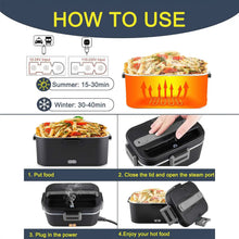 2-in-1 75W electric lunch box leak-proof portable food warmer 1.8L microwave bento lunch box with stainless steel container VELNIX