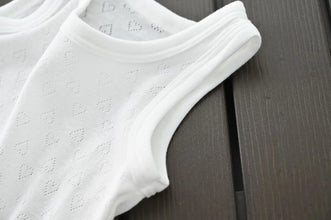 Kids' White Cotton Love Pattern Sport Undershirt Breathable Sleeveless Top Summer 2-piece Set Children's Clothing DSers