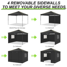 3x3m Folding Gazebo Waterproof Gazebo Party Tent With 4 Side Wall Pop Up Garden Awning Anti-UV For Outdoor Garden Courtyard Tent VELNIX