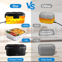 Electric Lunch Box 100 W 1.8 L Stainless Steel Removable Portable Lunch Box 12 /24 /230 V Car/Truck/Office with Insulated Bag VELNIX