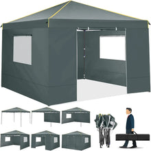 3x3m Folding Gazebo Waterproof Gazebo Party Tent With 4 Side Wall Pop Up Garden Awning Anti-UV For Outdoor Garden Courtyard Tent VELNIX