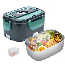 2 in 1 Car Home 12V 24V 110V 220V Electric Lunch Box Portable Picnic School Food Heating Warmer Container Stainless Steel Set VELNIX