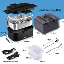 Electric Lunch Box 100 W 1.8 L Stainless Steel Removable Portable Lunch Box 12 /24 /230 V Car/Truck/Office with Insulated Bag VELNIX