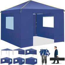 3x3m Folding Gazebo Waterproof Gazebo Party Tent With 4 Side Wall Pop Up Garden Awning Anti-UV For Outdoor Garden Courtyard Tent VELNIX