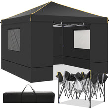 3x3m Folding Gazebo Waterproof Gazebo Party Tent With 4 Side Wall Pop Up Garden Awning Anti-UV For Outdoor Garden Courtyard Tent VELNIX
