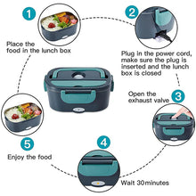 2 in 1 Car Home 12V 24V 110V 220V Electric Lunch Box Portable Picnic School Food Heating Warmer Container Stainless Steel Set VELNIX
