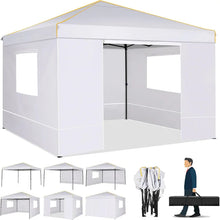 3x3m Folding Gazebo Waterproof Gazebo Party Tent With 4 Side Wall Pop Up Garden Awning Anti-UV For Outdoor Garden Courtyard Tent VELNIX