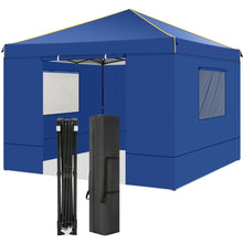 3x3m Folding Gazebo Waterproof Gazebo Party Tent With 4 Side Wall Pop Up Garden Awning Anti-UV For Outdoor Garden Courtyard Tent VELNIX