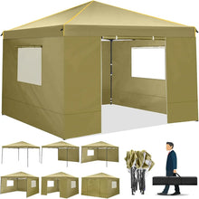 3x3m Folding Gazebo Waterproof Gazebo Party Tent With 4 Side Wall Pop Up Garden Awning Anti-UV For Outdoor Garden Courtyard Tent VELNIX