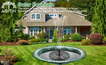 1.5W Solar Fountain Pump, with 6 nozzles Solar Bird Bath Fountain, Water Pump Floating Fountains Suitable for Ponds VELNIX