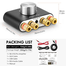 Nobsound Mini Bluetooth 5.0 TPA3116 Digital Amplifier Hifi Stereo Audio Receiver Power Amp 50W+50W Car Sound Amplifiers VELNIX