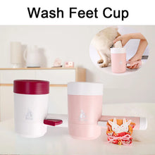 Outdoor portable pet dog paw cleaner cup soft silicone foot washer clean dog paws one click manual quick feet wash cleaner VELNIX