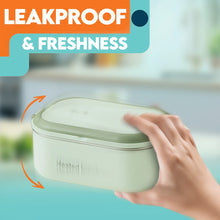 304 Stainless Steel Electric Lunch Box Constant Temperature Heated Lunch Box Plug-in 1.2L Double Chamber Water-Free Lunch Box VELNIX