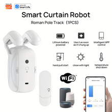 1/2pcs Smart WiFi Curtain Robot with Wi-Fi Gateway, APP Remote Control,  Automatic Opening Hand Pull Start，Compatible with Alexa VELNIX