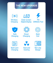 100W 8 Ports USB Charger Station With Wireless Charging Digital Display Screen QC3.0 PD3.0 Quick Charge For iPhone 14 13 Xiaomi VELNIX