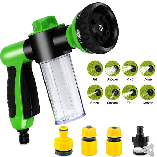 Dog Shower Sprayer 8 in 1 Pet Bath Cleaning Cat Dog Shower Gun High-pressure Hose Nozzle Foam Garden Car Animal Dog Wash Tool VELNIX