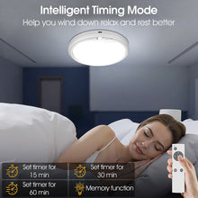 2PCS LED Motion Sensor Ceiling Light with Remote, USB Rechargeable Dimmable Magnetic Wall Lamp for Bedroom Bedside Study Room VELNIX