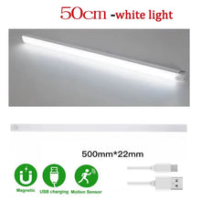 Intelligent Cabinet Light Human Body Induction Light Magnetic Suction Bedroom Bedside Wardrobe Charging Long Strip Night Light VELNIX
