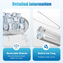 Stainless Steel Ice Cube Glue Ice Bucket Ice Cube Container with Lid and Pliers 1300ML Double Wall Insulated Silver VELNIX