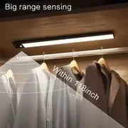 Intelligent Cabinet Light Human Body Induction Light Magnetic Suction Bedroom Bedside Wardrobe Charging Long Strip Night Light VELNIX