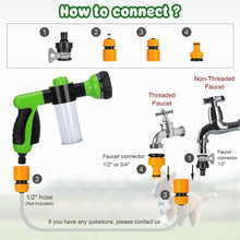 Dog Shower Sprayer 8 in 1 Pet Bath Cleaning Cat Dog Shower Gun High-pressure Hose Nozzle Foam Garden Car Animal Dog Wash Tool VELNIX