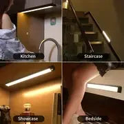 Intelligent Cabinet Light Human Body Induction Light Magnetic Suction Bedroom Bedside Wardrobe Charging Long Strip Night Light VELNIX