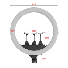 SH Upgrade 18inch Ring Light  Selfie LED Video Lamp With Tripod Stand Phone Clip For YouTube Live Light Photo Photography Studio VELNIX