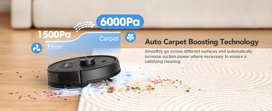 Lubluelu L20Max Self-Emptying 3-in-1 Robot Vacuum Mop - 6000Pa Suction LiDAR Navigation Large Dust Bag Hands-Free 120min Runtime DSers