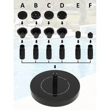 Floating Solar Fountain Pump with 6 Nozzles, Solar Powered Bird Bath Water Fountain for Garden Patio Pond Pool Outdoor Decor VELNIX