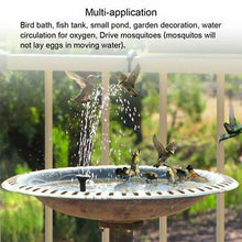 Floating Solar Fountain Pump with 6 Nozzles, Solar Powered Bird Bath Water Fountain for Garden Patio Pond Pool Outdoor Decor VELNIX