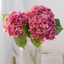 Hydrangea Artificial Flowers Real Touch Latex 19 Inch Large Hydrangea for Home Decoration Bridal Bouquet Wedding 49cm  Decor VELNIX